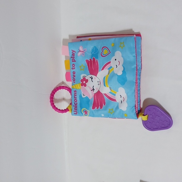 Cribmates Baby Fabric Books Set of 3 Unicorns, Animal, Musical Instruments - Picture 3 of 11